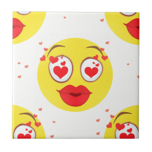 Valentins-Kuss Emoji Fliese