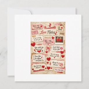 Valentins-“Liebesbriefe”-Collage Feiertagskarte