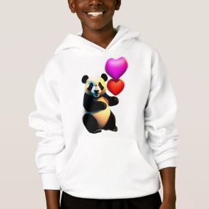 Valentins-Panda & Herzballon, Valentinstag Hoodie