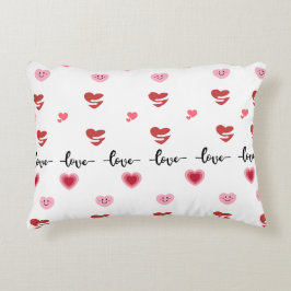 Valentins-Pillow Herz Liebe Text Dekokissen