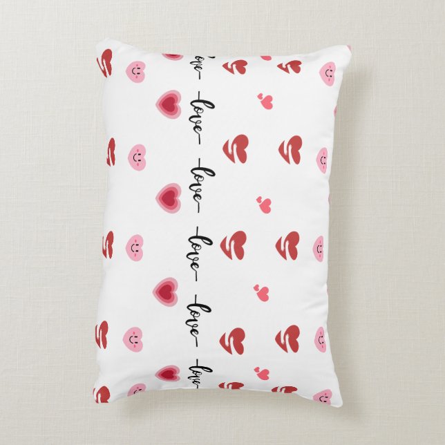 Valentins-Pillow Herz Liebe Text Dekokissen (Rückseite(Vertikal))
