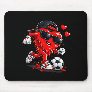 Valentins Soccer Herz Drip Sport Liebe Valentinsta Mousepad