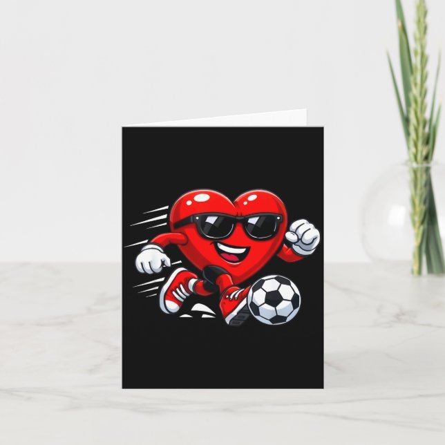 Valentins Soccer Herz Drip Srt Liebe Valentins Da Karte (Vorderseite)