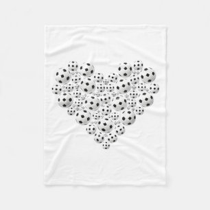Valentins Soccer Herz Tropf Srt Liebe Valentinstag Fleecedecke