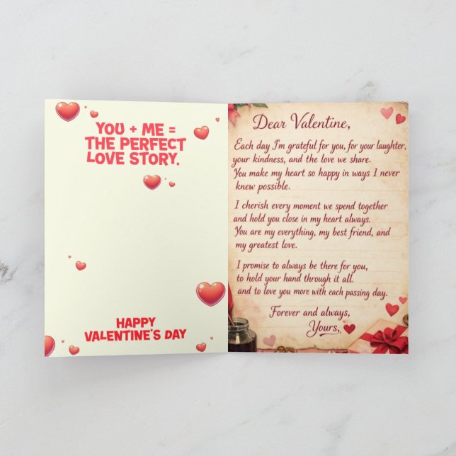 VALENTINS- UND HEIRATSKARTE (Innenseite)