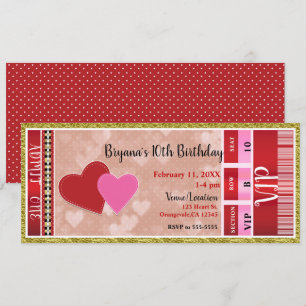Valentins Valentins Party Eintrittskarte VIP Ticke Einladung