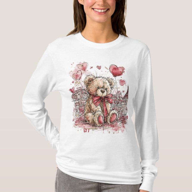 Valentinsbär  T-Shirt (Vorderseite)