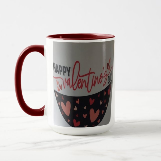Valentinsbecher mit vielen Herzen Tasse (Links)