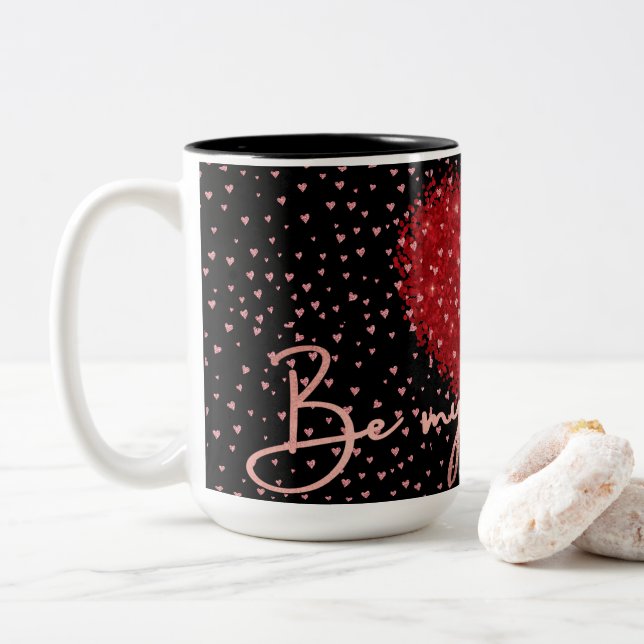 Valentinsbecher Zweifarbige Tasse (Mit Donut)