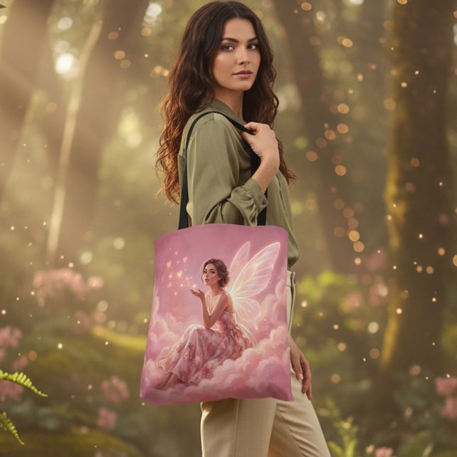 Valentinsfee auf rosa Wolken Fantasy-Kunst (Von Creator hochgeladen)