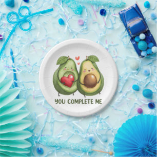 Valentinsgeschenk Avocado Du Vervollständigst Mich Pappteller