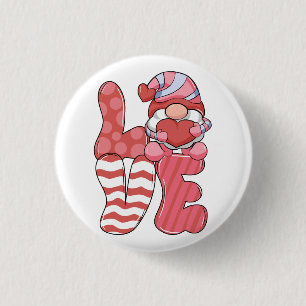 Valentinsgeschenk LOVE Gnom Button