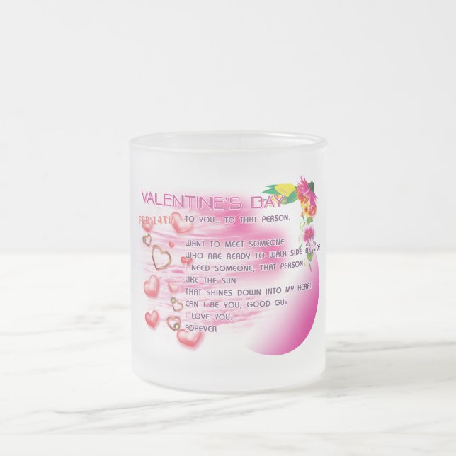 Valentinsgruß 2026 Glas Tasse (Mittel)