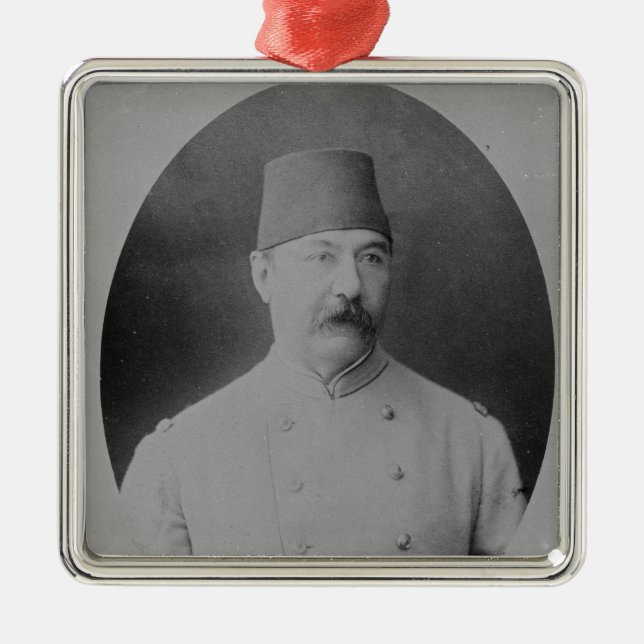 Valentinsgruß-Bäcker Silbernes Ornament (Vorne)