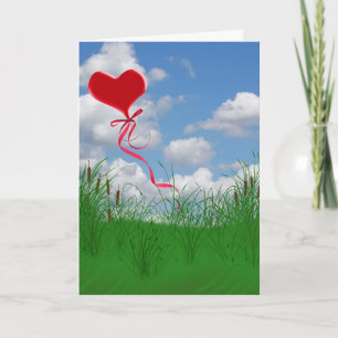 Valentinsgruß-Ballon Feiertagskarte