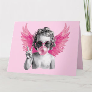 Valentinsgruß Blasen Bubble Cupid Valentinstag Karte