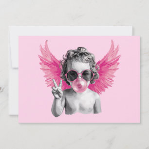 Valentinsgruß Bläst Bubble Cupid Valentinstag Feiertagskarte