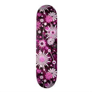 Valentinsgruß-Blumenmuster Skateboard