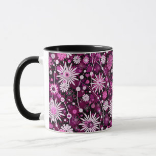 Valentinsgruß-Blumenmuster Tasse