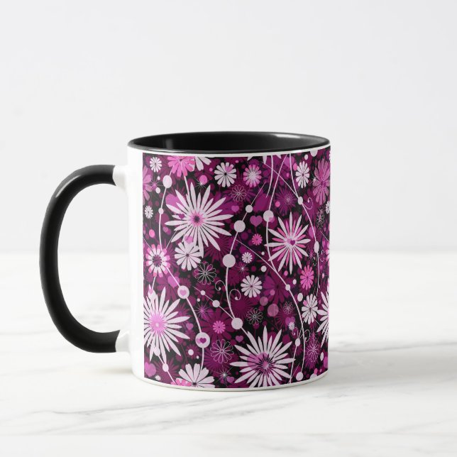 Valentinsgruß-Blumenmuster Tasse (Links)
