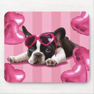 Valentinsgruß-französische Bulldoggen-Welpe Mousepad
