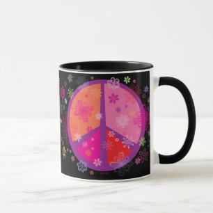 Valentinsgruß-Friedenszeichen Tasse