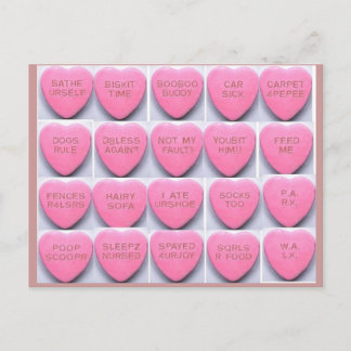 Valentinsgruß für die Hunde Feiertagspostkarte