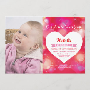 Valentinsgruß-Geburtstag unser kleiner Schatz Einladung