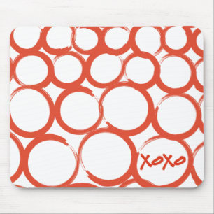 Valentinsgruß gemaltes XOXO Mousepad