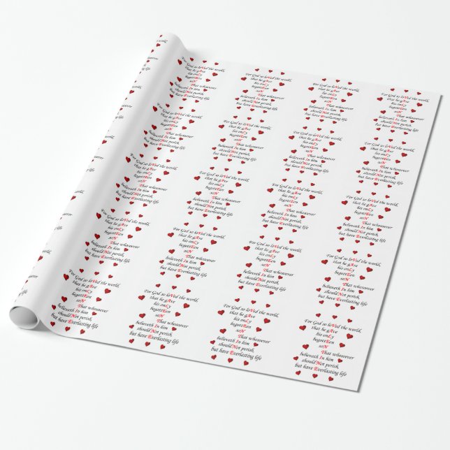 Valentinsgruß-glattes Packpapier, 2' x 6' Rolle Geschenkpapier (Ungerollt)