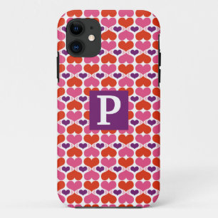 Valentinsgruß-Herz-Steppdecken-Monogramm Case-Mate iPhone Hülle