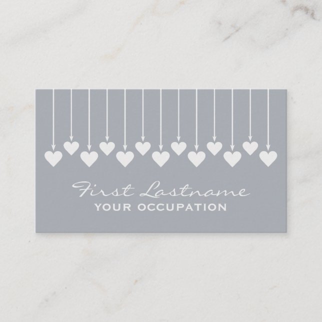Valentinsgruß-Herzgewohnheits-Visitenkarten Visitenkarte (Vorderseite)
