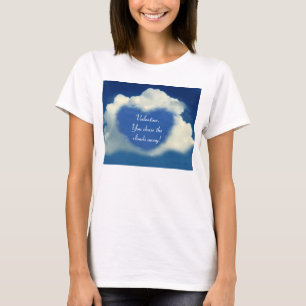 Valentinsgruß-Himmel-Herz T-Shirt