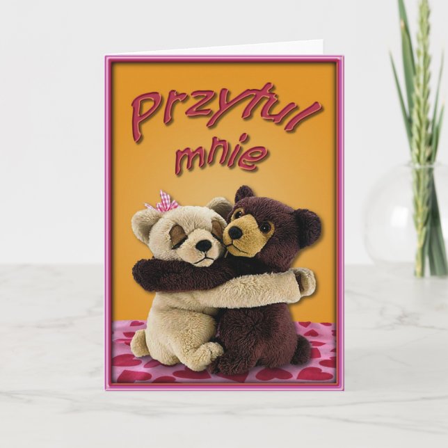 Valentinsgruß-Karte auf Polnisch Feiertagskarte (Vorderseite)