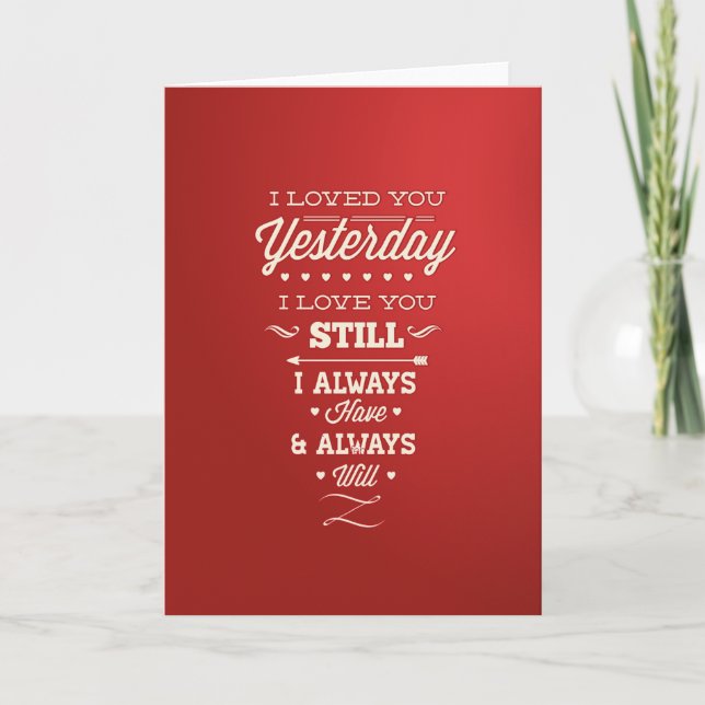 Valentinsgruß-Karte Feiertagskarte (Vorderseite)