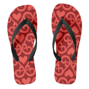 Valentinsgruß-Muster Flip Flops