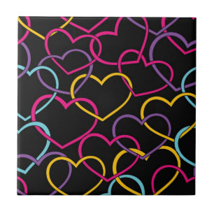 Valentinsgruß-Muster mit Farbherzen Fliese