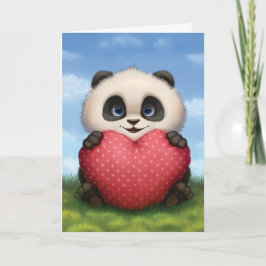 Valentinsgruß-Panda Feiertagskarte