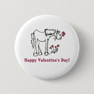 Valentinsgruß-Pferdekundenspezifischer Button