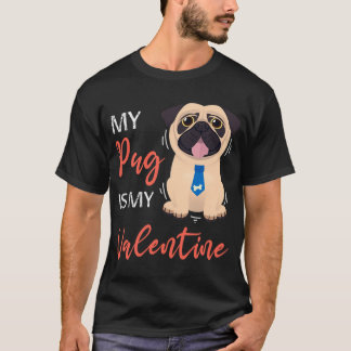 Valentinsgruß, Pug-Hund Valentinstag, Pug-Hund Lie T-Shirt