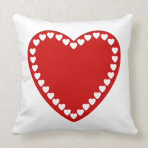 Valentinsgruß-rotes Herz-Wurfs-Kissen Kissen