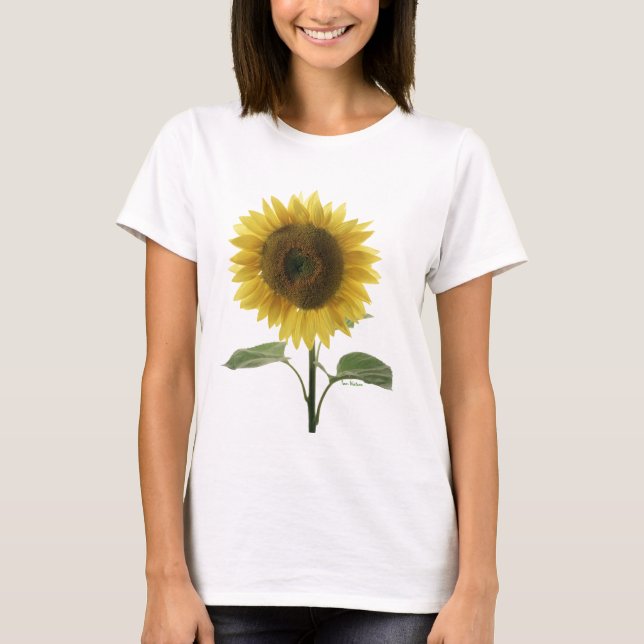 Valentinsgruß-Sonnenblume - besonders angefertigt T-Shirt (Vorderseite)