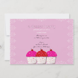 Valentinsgruß-süße Kuchen-Einladung Einladung