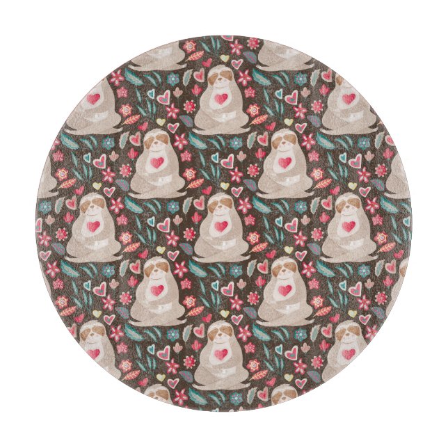 Valentinsgruß-Trägheits-Muster Schneidebrett (Vorderseite)