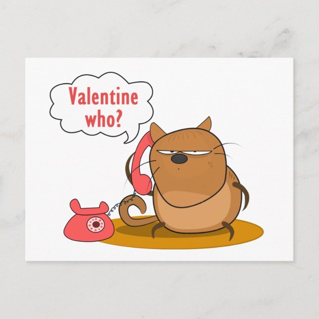 Valentinsgruß wer? feiertagspostkarte (Vorderseite)