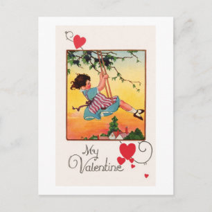 Valentinsgrüße Vintage Bild Postkarte