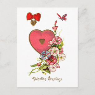 Valentinsgrüße Vintage Bild Postkarte
