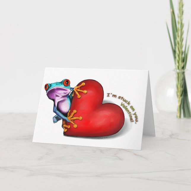 Valentinsgrußfroschkarte Feiertagskarte (Vorderseite)