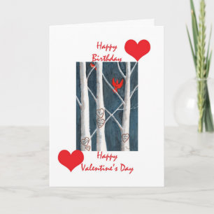 Valentinsgrußgeburtstag Feiertagskarte