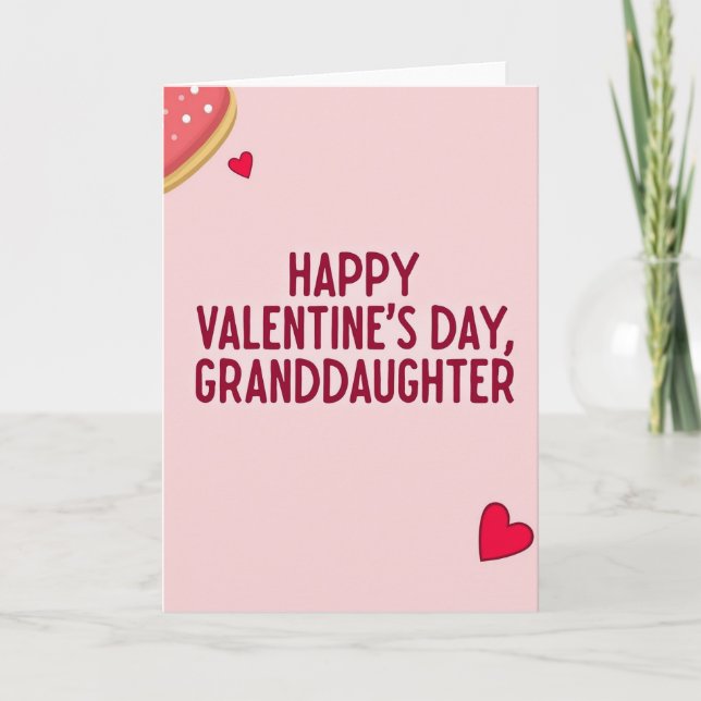Valentinsgrußkarte für Enkelin Karte (Vorderseite)